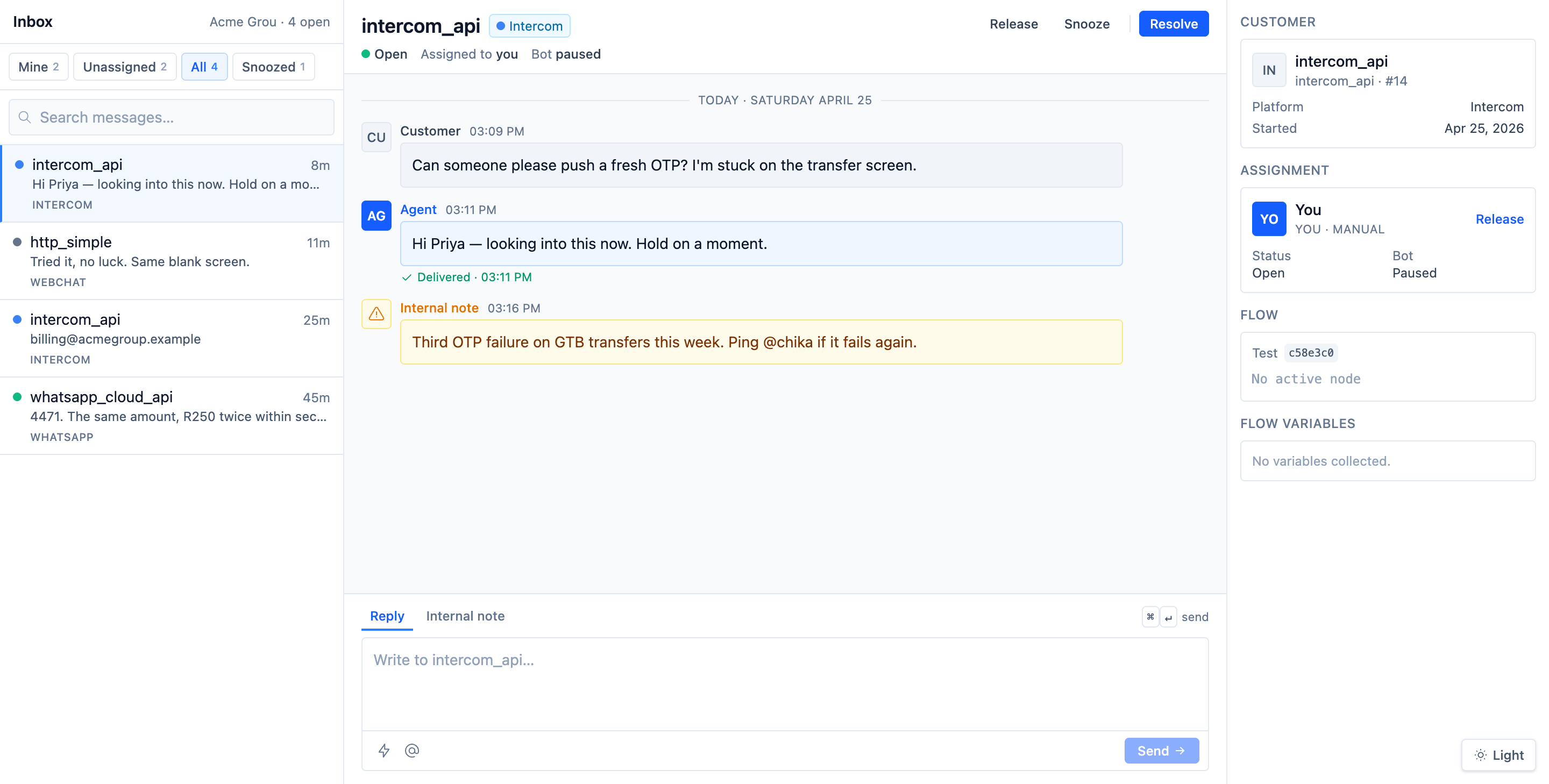 UniversalInbox multi-channel agent workspace