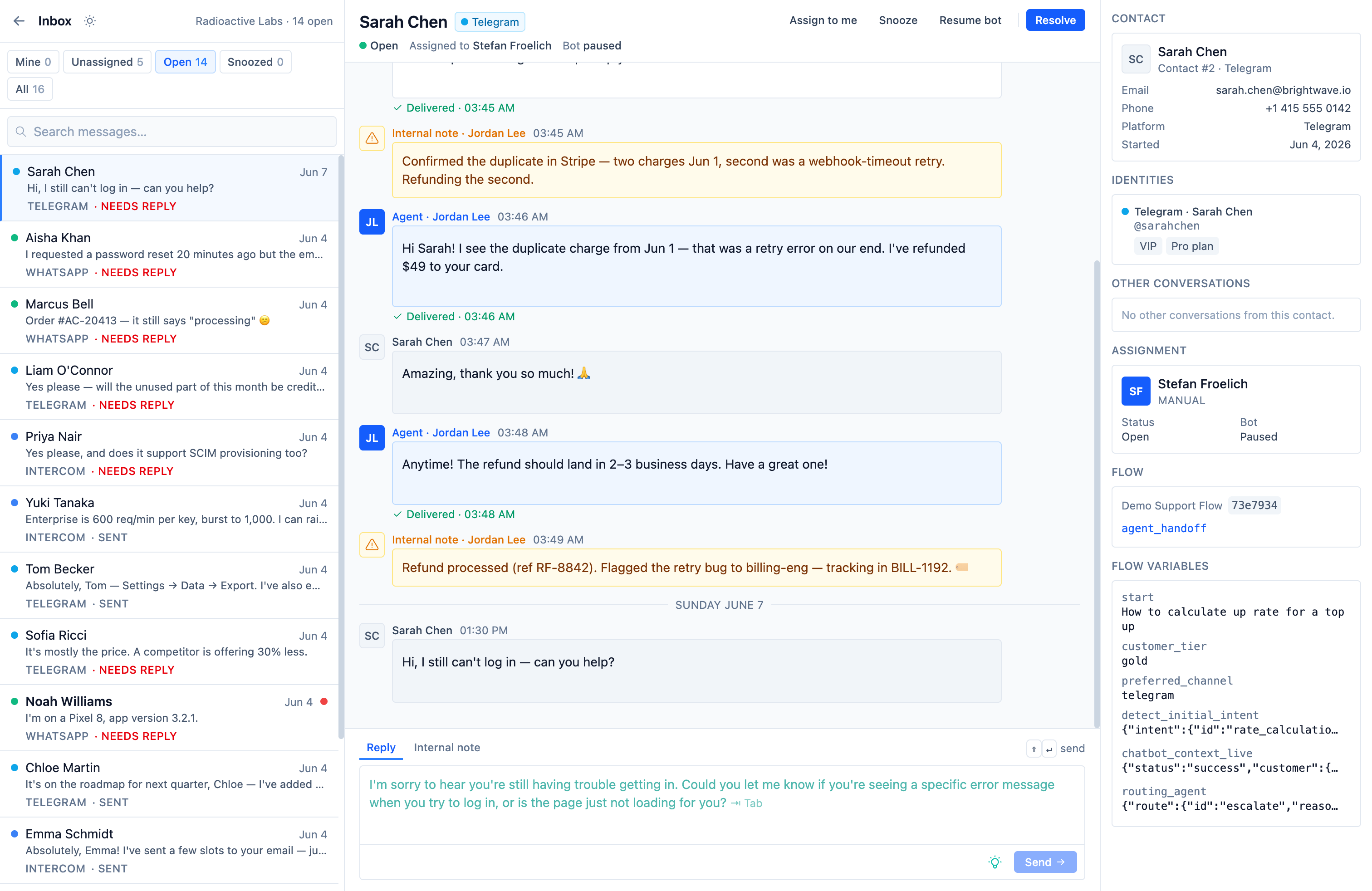 The UniversalInbox agent workspace