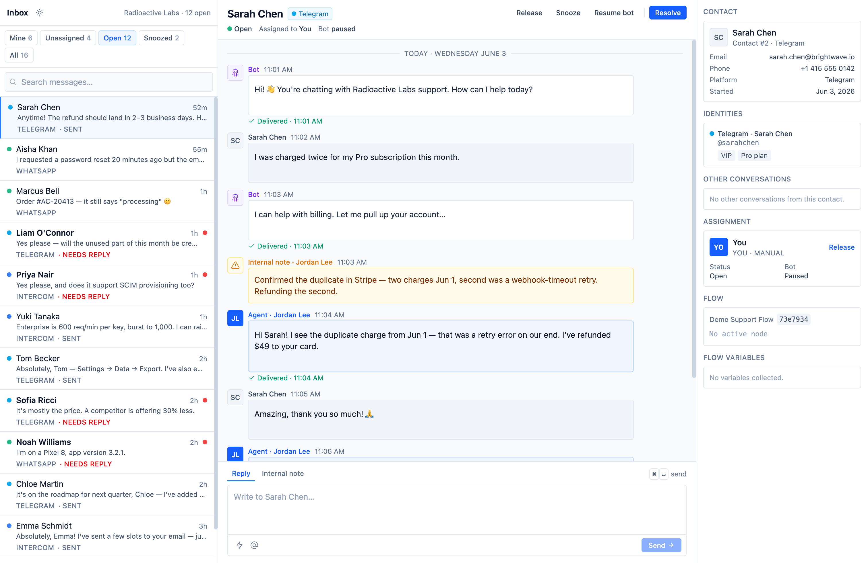 UniversalInbox multi-channel agent workspace