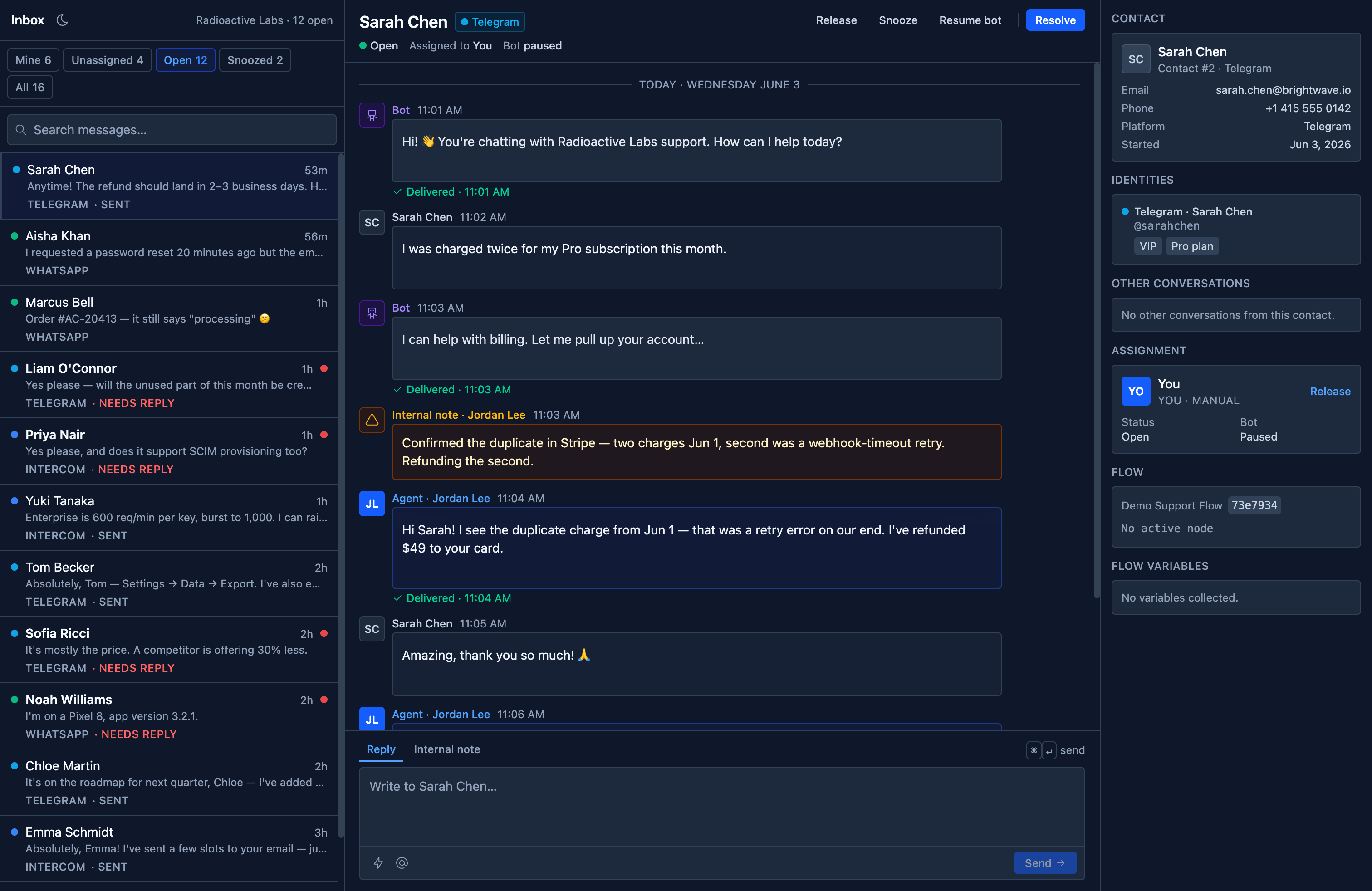 UniversalInbox multi-channel agent workspace